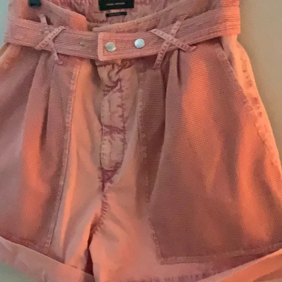 ISABEL MARANT twen paper bag shorts.